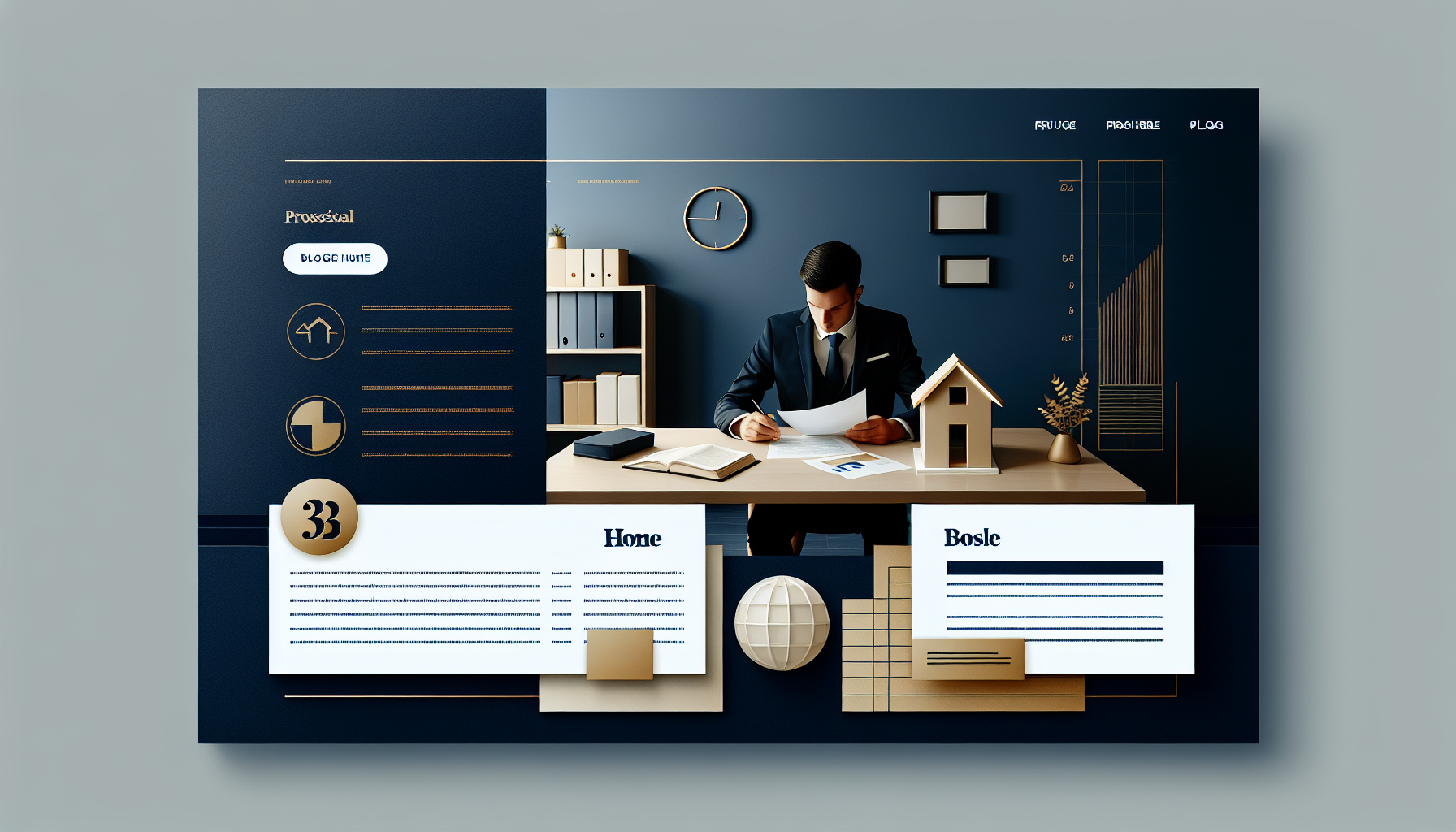 Financial professional comparing bridge loan documents with investment portfolio as real estate financing options