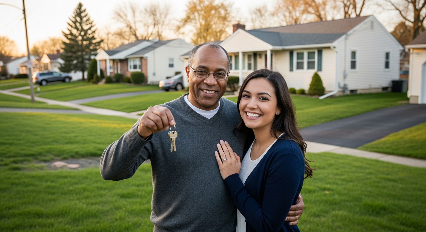 ITIN Mortgage Loan Home Purchase Pennsylvania — Dynamic Funding Solutions Family holding keys to their new home purchased with an ITIN mortgage loan in Pennsylvania, Dynamic Funding Solutions